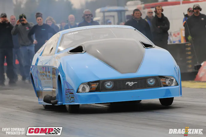 Michael Biehle came to play this weekend in Pro Mod, as he led the field early with his 5.893-second, 250.69 mph blast. Biehle ended the session second, as just one of three cars in the fives.