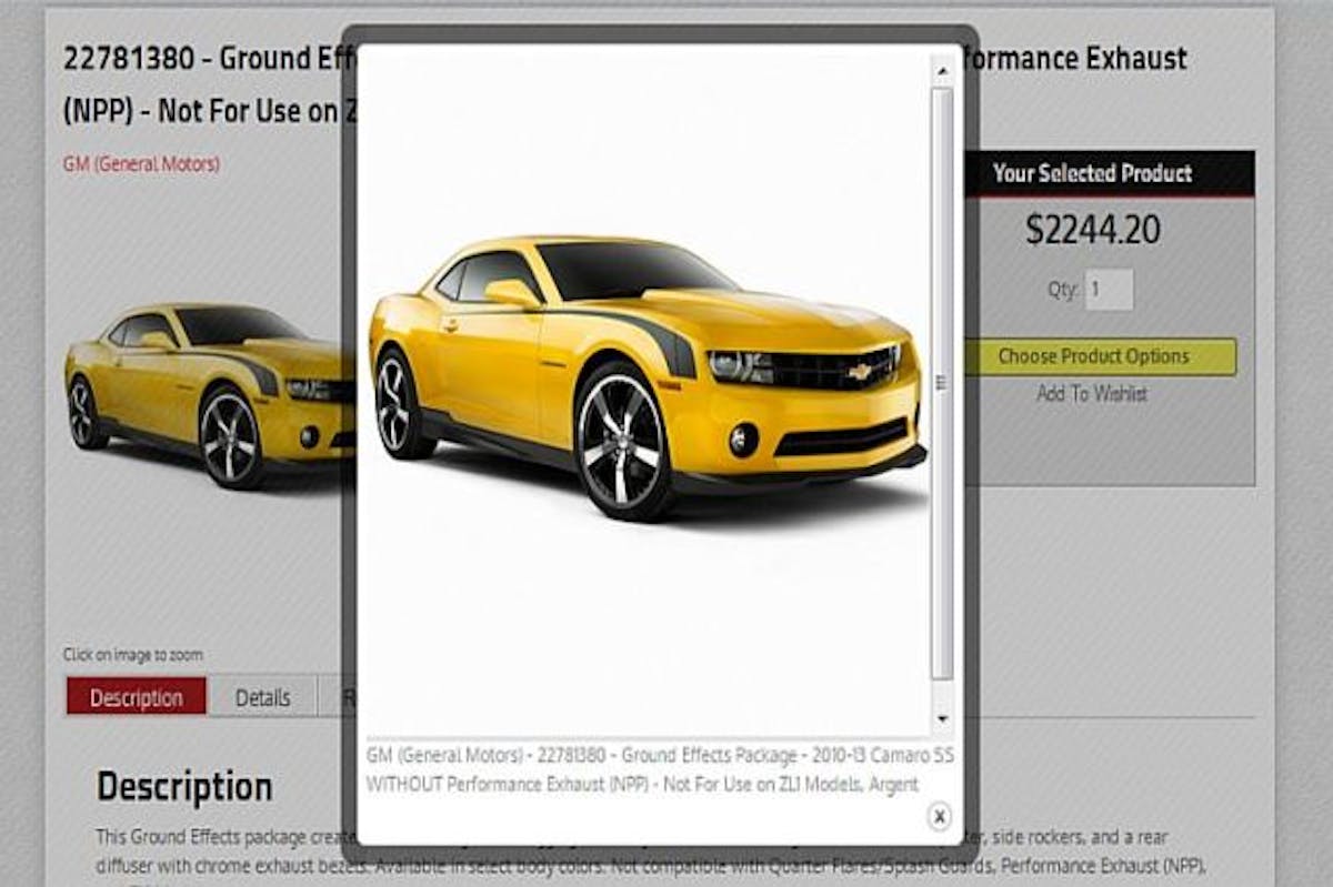 pace performance camaro super store ground effects