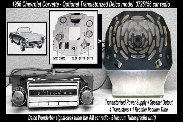 The Wunderbar self-tuning AM radio that was an option in the C2 Corvette Sting Ray of the 60s. (Wikipedia)