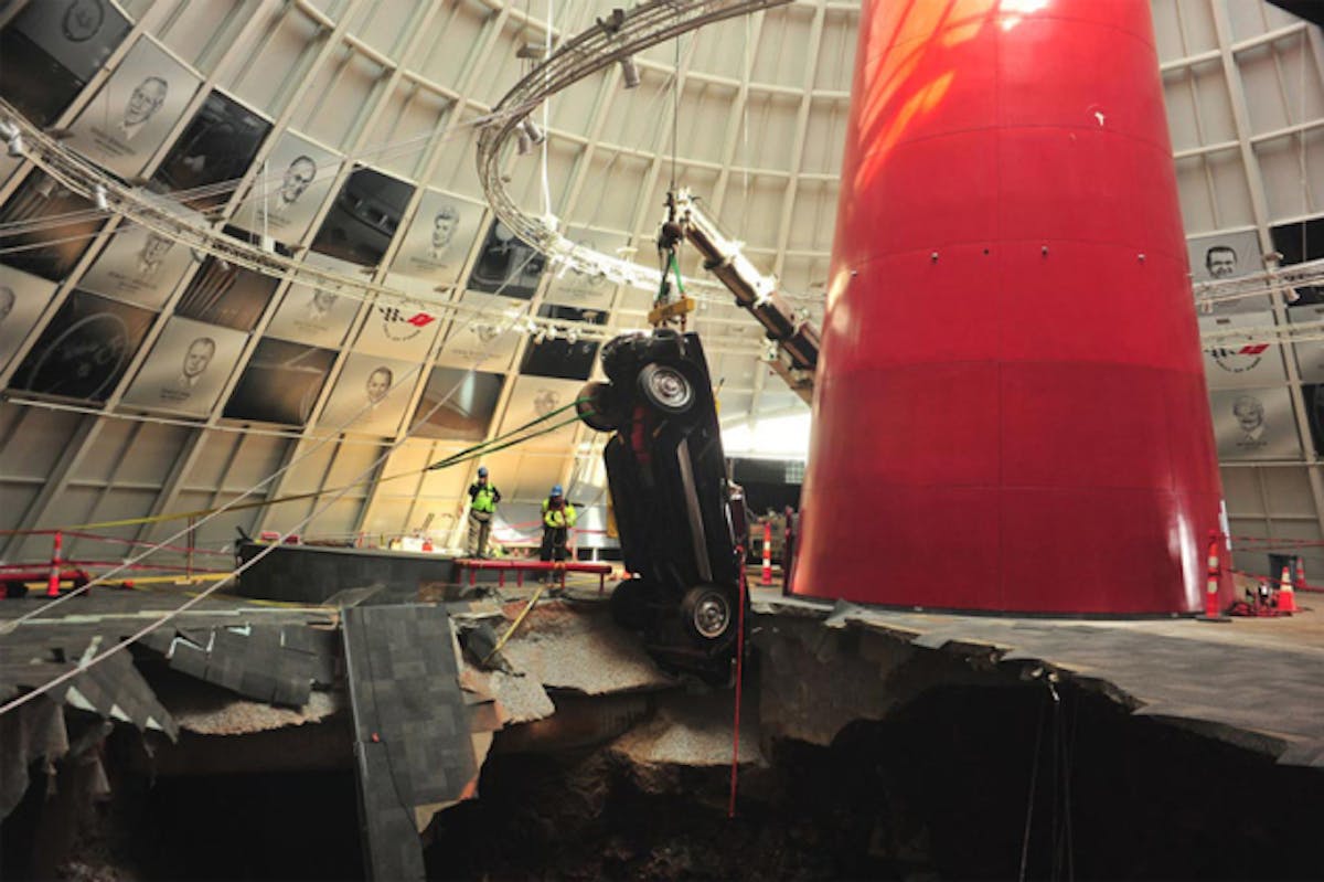 It's expected it will take up to nine months to completely fill and secure the Skydome sinkhole.