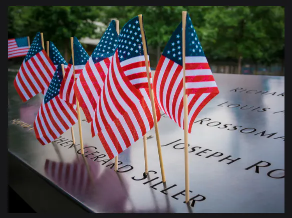 Flags at Memorial 