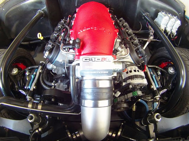 The LS1 is set back 10 inches in the frame to optimize balance.