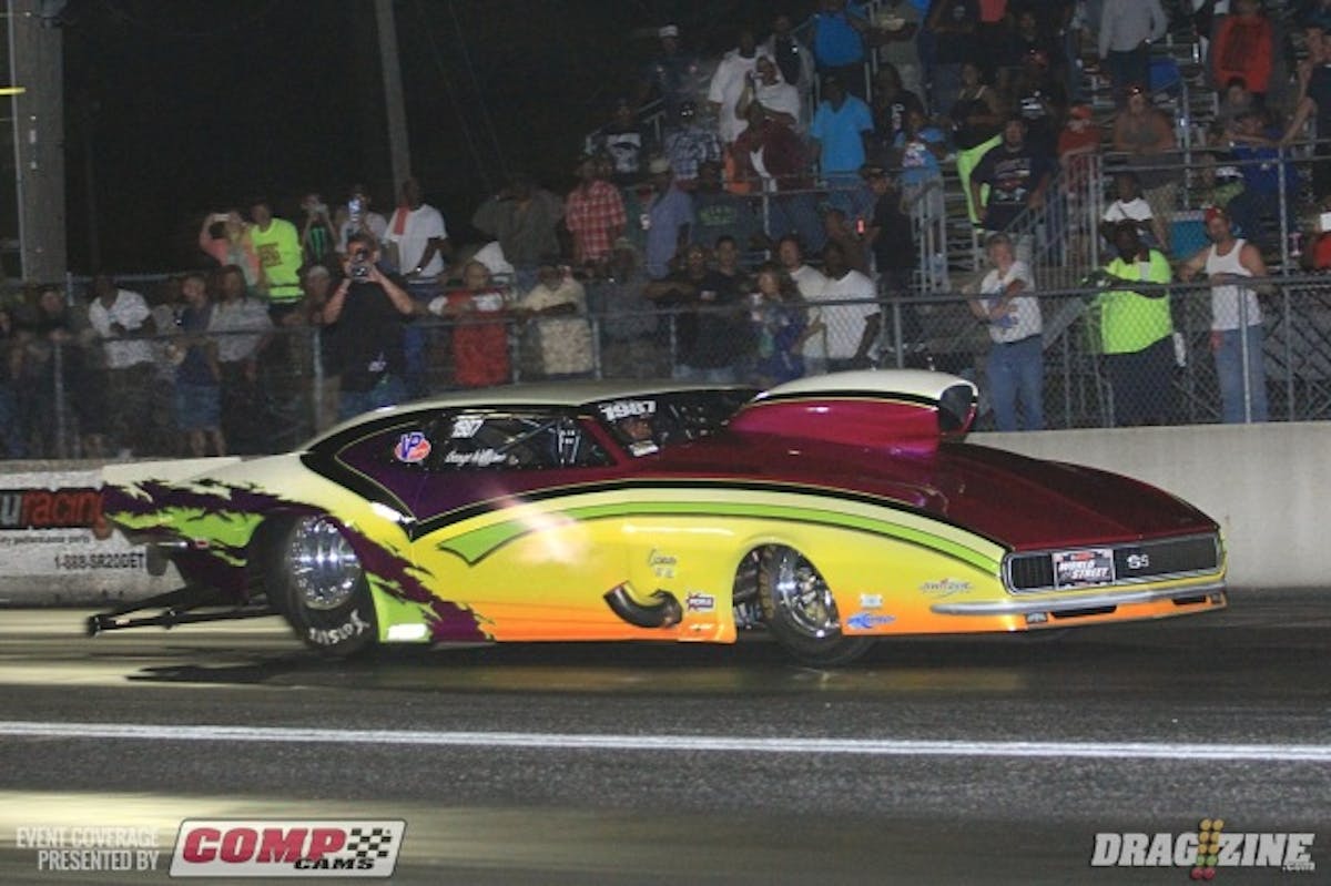 George Williams pulled one out of the hat in the final session moving up to third with a nice 6.01 blast at 215 MPH. His round one opponent Anthony Prestamo crashed after getting out of the groove to the far right and the car made a hard turn to the left hitting the left side wall. Gladly he is ok though the car didn't fare so well.