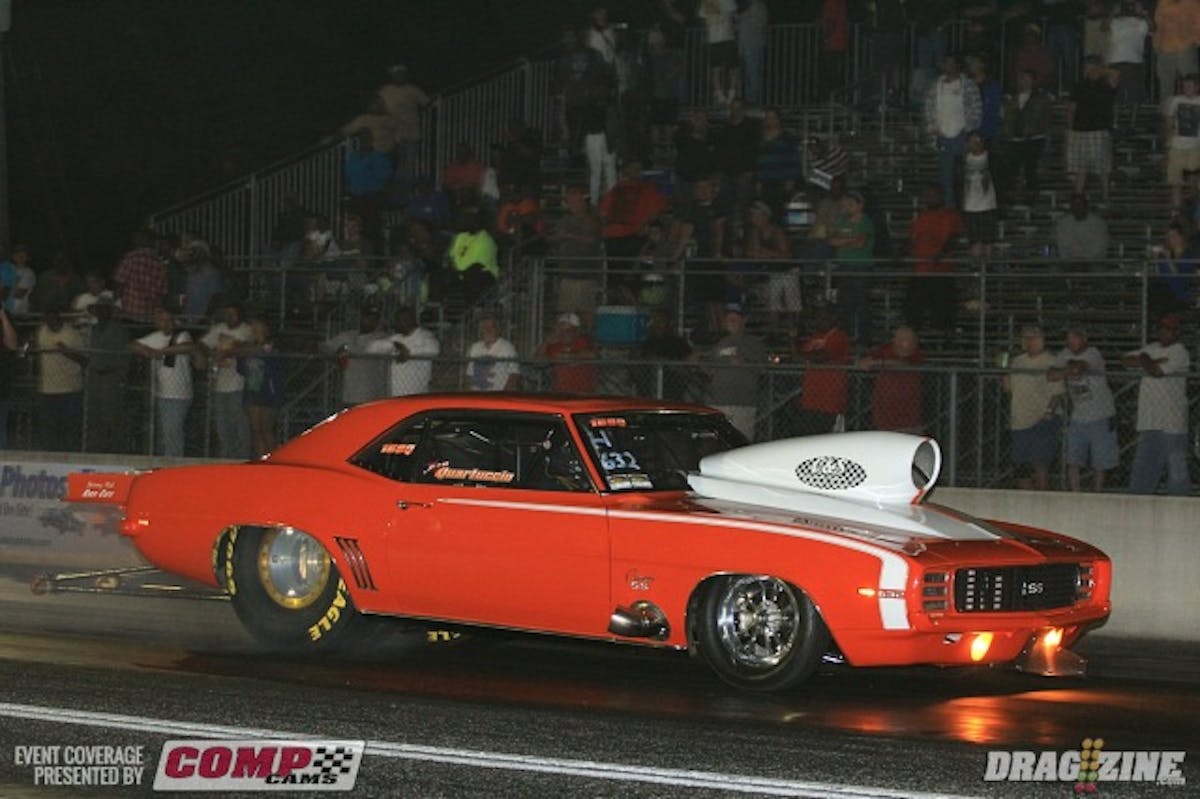Ken Quartuccio rolled in late this afternoon from Wallingford, CT and promptly jumped to number one qualifier in Heavy Street with a 7.16 at 189 MPH bumping Tony Alm to second spot.