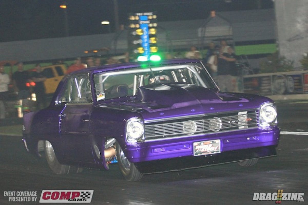 Mark Kyger set low ET in Outlaw Drag Radial eliminations with a 4.57 at 155 taking out Tony Ridenour who fell off pace to a 7.21 after getting loose down track.