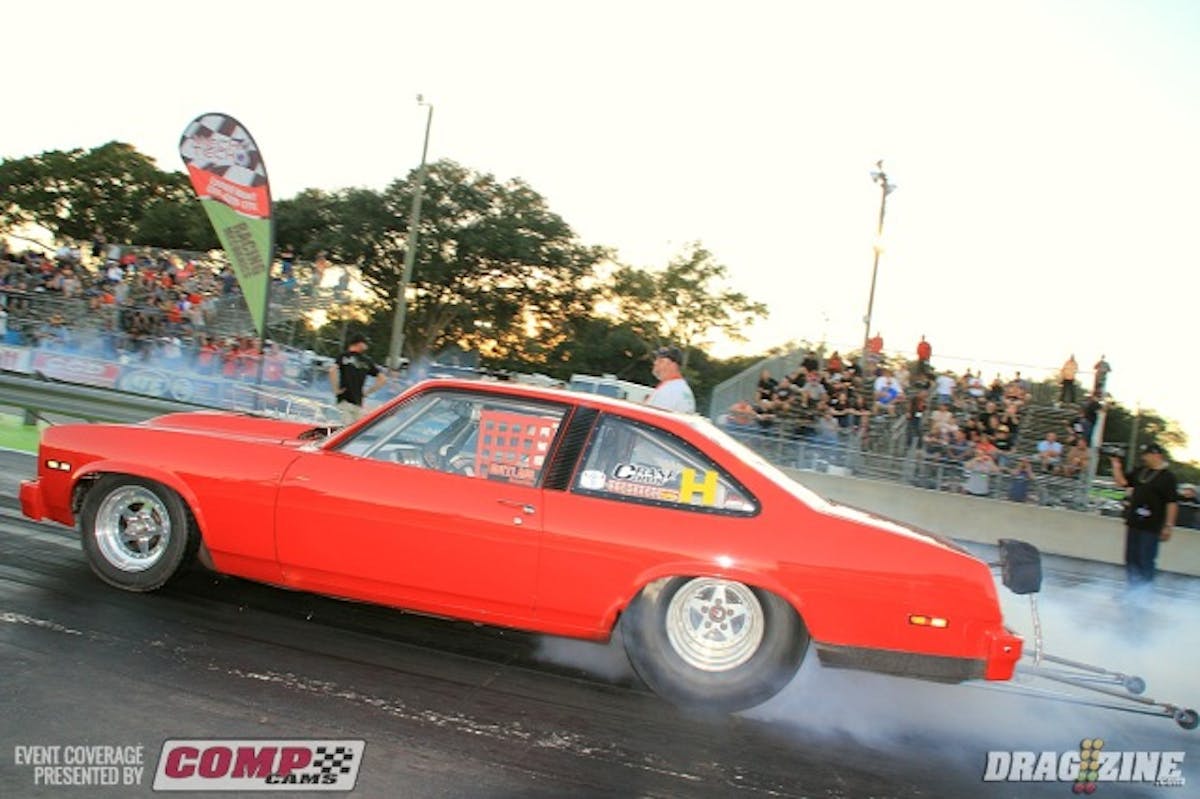 John Townsend sits fourth with his 1974 Nova with a 7.85 at 169.