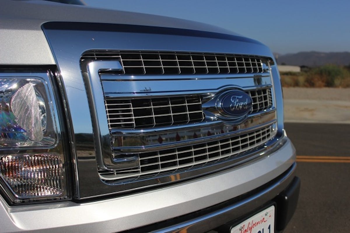 This flat front-end on the 2009-2014 F150s isn't exactly designed to mimic the low-drag design of the Toyota Prius. 
