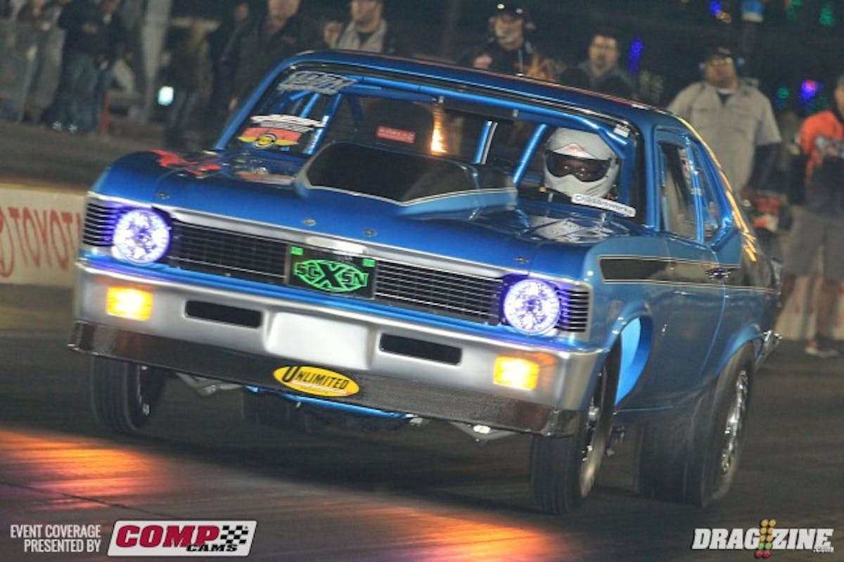 Artis Houston is back racing and made his first nitrous pass on the new set up this session of Mickey Thompson Wild Street running a 5.09 at 119 on a short hit to check things over.