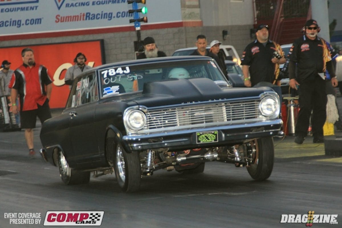 Toby Jackson's 65 box Nova leaves hard running a 5.58 at 126 to land just in front of Lewis.