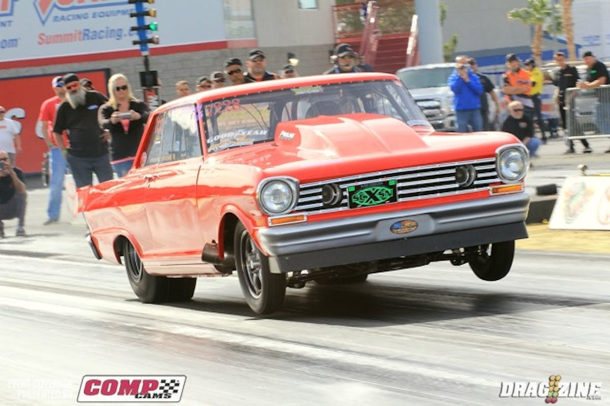 Jerome Boddie wasn't able to improve his position on Pro Radial but is flying with his Pro Line Racing powered PTP tuned 63 Nova this weekend running a 6.35 at 232 earning second spot in the field.