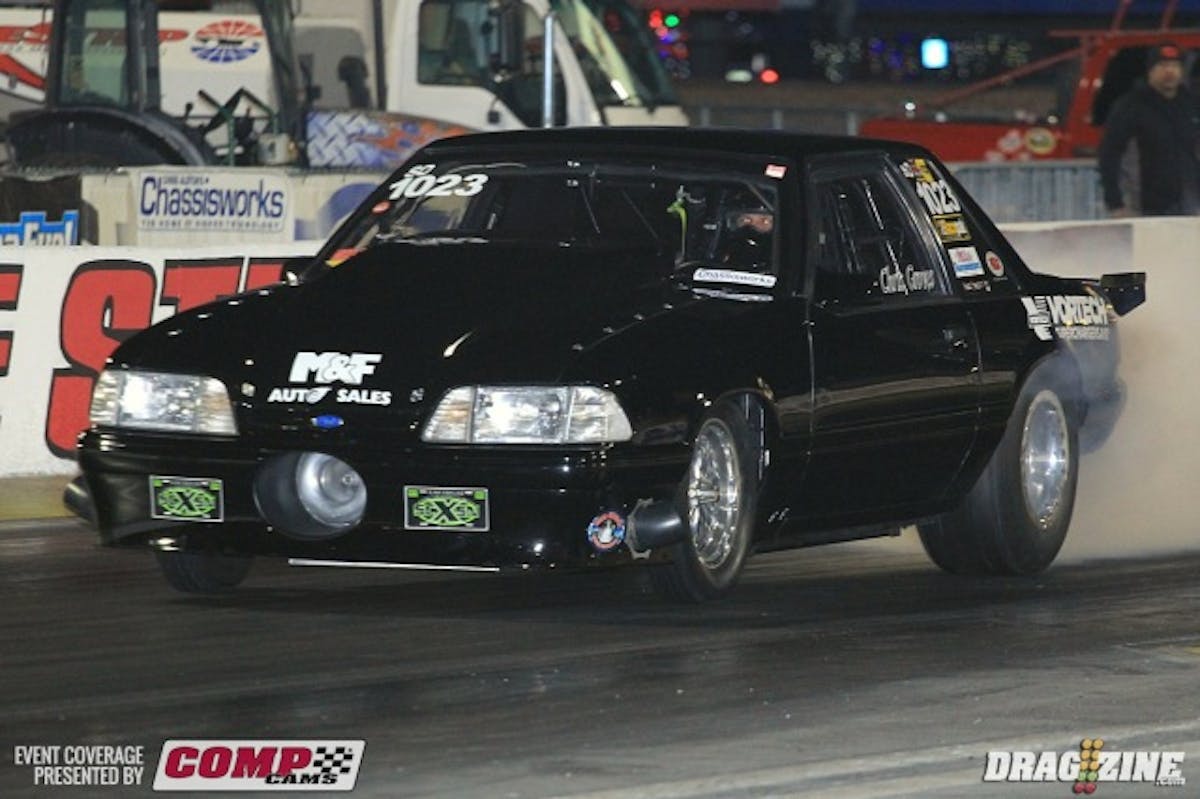 Chris Groves improved his ET from a 4.58 to a 4.52 in the final session also knocking on the 4.40's.