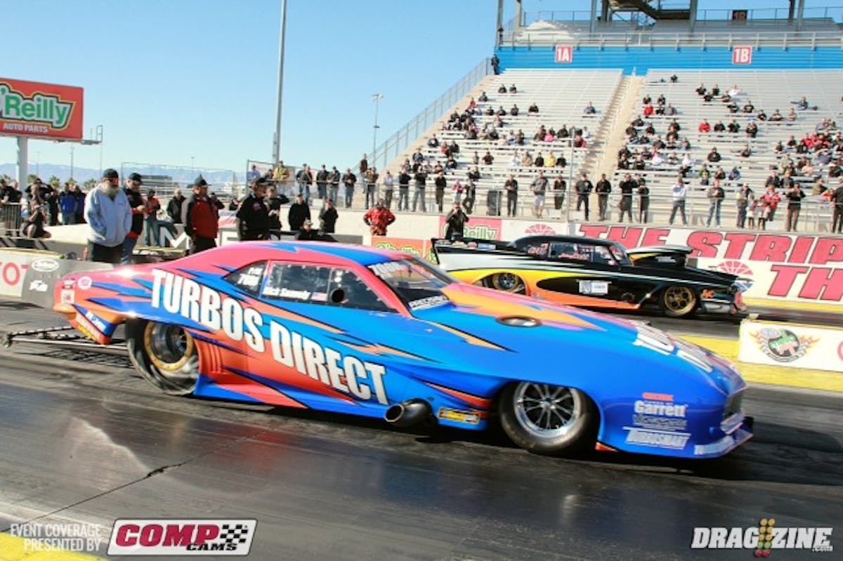 Rick Snavely took a win over Johnny West for the Turbos Direct Camaro.