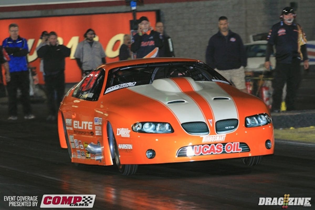 Clint Hairston ran well but not enough to make a dent in Maggio's ET. Hairston is a regular in the NMCA West and PSCA series with his twin turbocharged GTO.