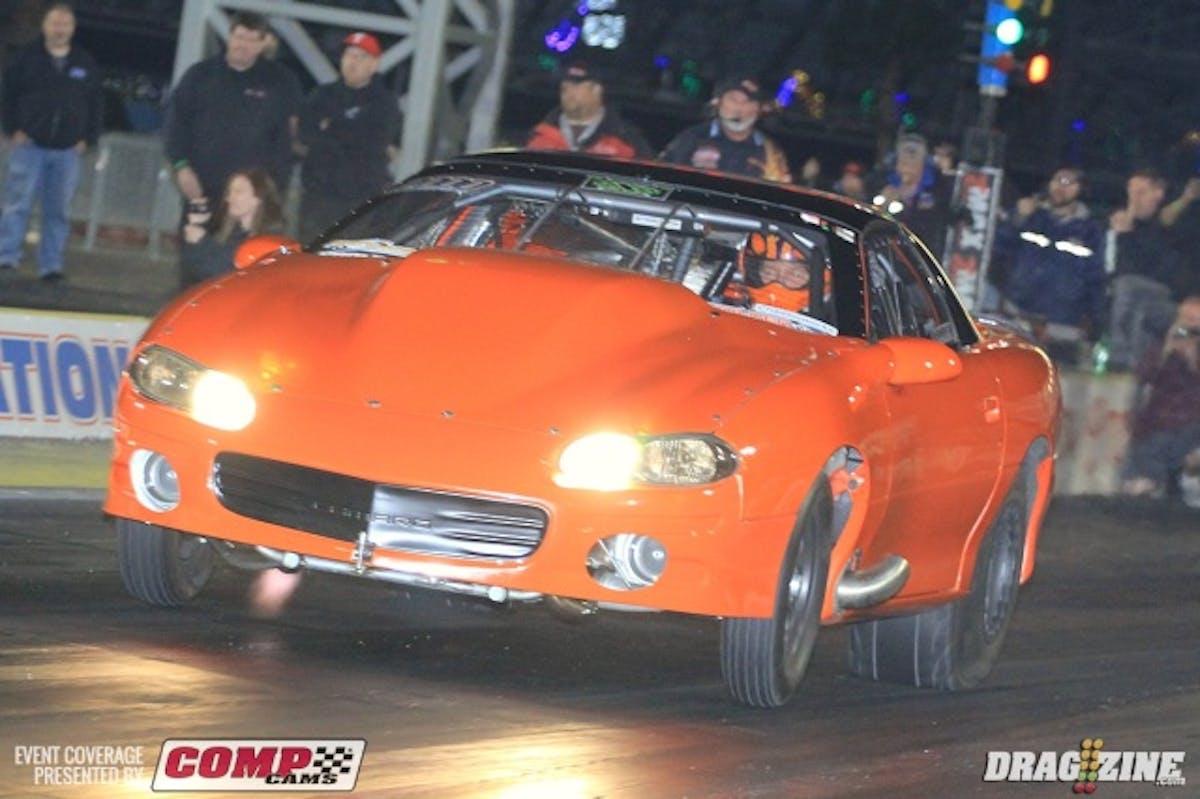 Roger Holder keeps getting quicker running a 6.13 at 2.45.54 MPH in a win over John Urist who sat at the tree after having difficulty getting started before the run.