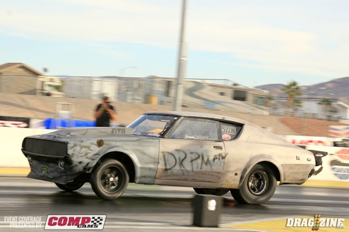 Brandon McBride ran this Nissan Skyline last year and is back at it again ripping off a 7.66  at 193 this afternoon in Pro Charger Pro Radial.