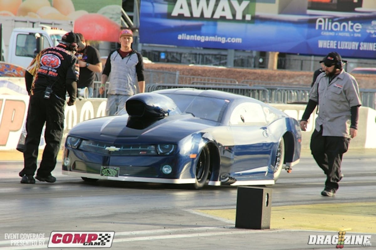 Texas based Taylor Lastor brought two cars to compete this weekend, this Camaro fits the SCSN OL 10.5 class with a small weight adder for the fabricated body sitting on a full Pro Mod chassis. Out west of wind indeed with such cars allowed in competition.