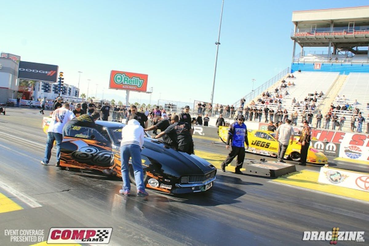 Turky Al Zafari was paired with Team Jegs with a stand in driver this morning. Zafari was pushed back after the car shut off with Coughlin's car had an issue on the top end and a small fire. Troy should be back on Saturday provided the car is ready to go.