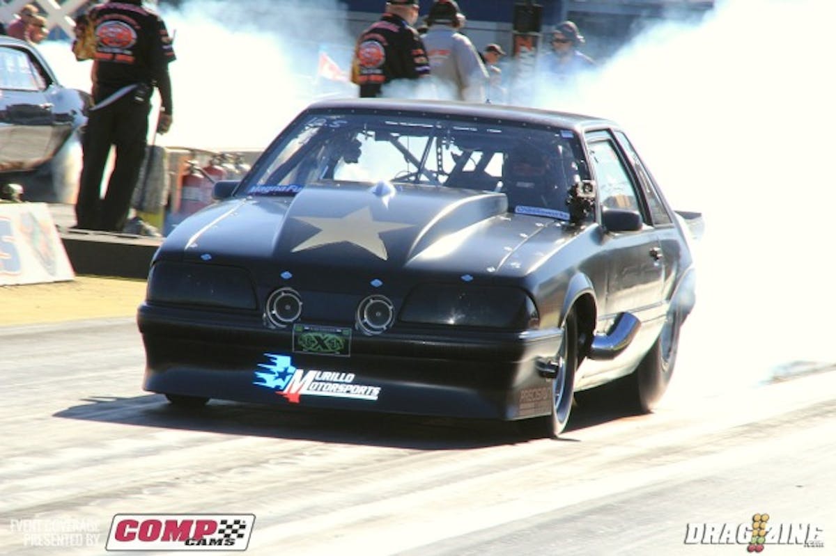 San Antonio racer Mike Murillo sits in fourth so far after winning two prior SCSN here. His best so far is a 6.56 at 214 MPH.