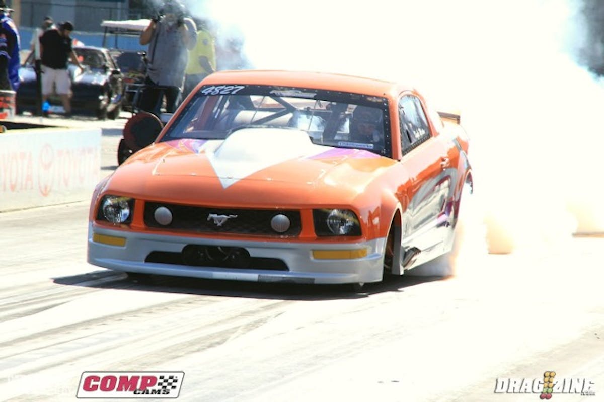Kayla Morton is based out of Caveta, Oklahoma driving this 2005 Mustang. Some of you may recognize her name from the Street Outlaws TV show, she sits eighth with a  6.84 at 177 lifting way early on the pass.