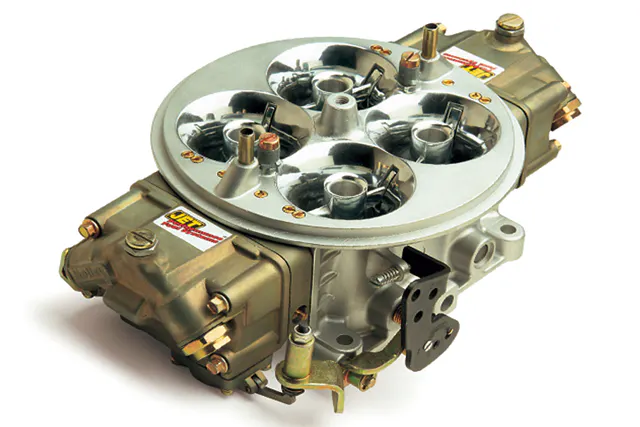 JET offers a wide range of Holley® Dominator Carburetors, their Stage 4  being the 'Ultimate Dominator', with fully polished and radiused venturis to deliver the maximum possible air volume to their unique billet 'Power Booster. Designed and improved upon over the last 15 years, this has been a secret weapon of many pro racers. Because of recent clones, we are now advertising these to the public. Not a "modified" stock booster, this totally custom booster features signal strength and atomization characteristics second to none. Pro Stock Dominators are also available with oversized butterflies.