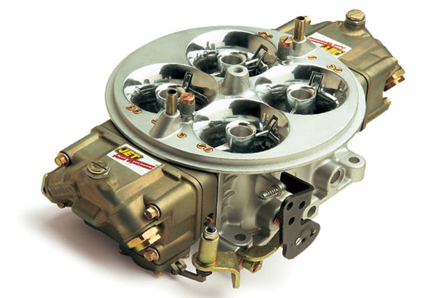 JET offers a wide range of Holley® Dominator Carburetors, their Stage 4  being the 'Ultimate Dominator', with fully polished and radiused venturis to deliver the maximum possible air volume to their unique billet 'Power Booster. Designed and improved upon over the last 15 years, this has been a secret weapon of many pro racers. Because of recent clones, we are now advertising these to the public. Not a "modified" stock booster, this totally custom booster features signal strength and atomization characteristics second to none. Pro Stock Dominators are also available with oversized butterflies.