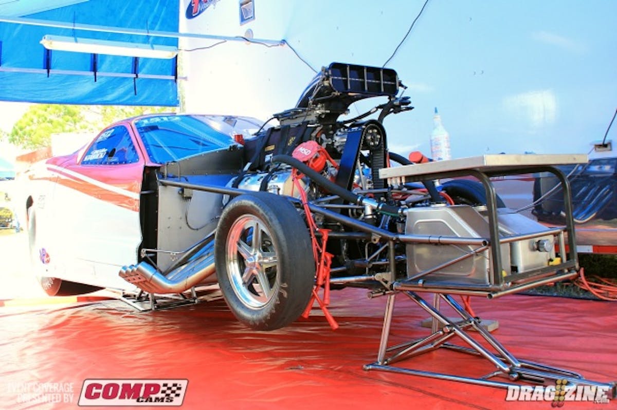 Mike Stawicki has not been to Bradenton for several years now. He runs a 2005 C5 Corvette from G-Force with an MSR ( Mike Stawicki Racing) blown hemi topped with a 14/71 blower with  Jim and John Salemi on the crew handling the chassis and fuel system and electronics respectively. The car is owned by Tommy Zarella's TT Motorsports with additional sponsorship from NGK.