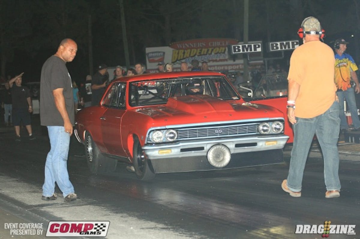 I don't have a sheet for the final session of Pro Drag Radial but Chad Opaleski put a good run down with a 4.49 at 176 which should place him third.