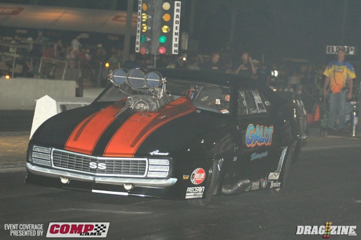 The final session of qualifying had some shakeups in Outlaw Pro Mod with Todd Tutterow moving to number one from third spot with a 3.815 at 194 MPH in the Galot Motorsports 1969 Camaro.