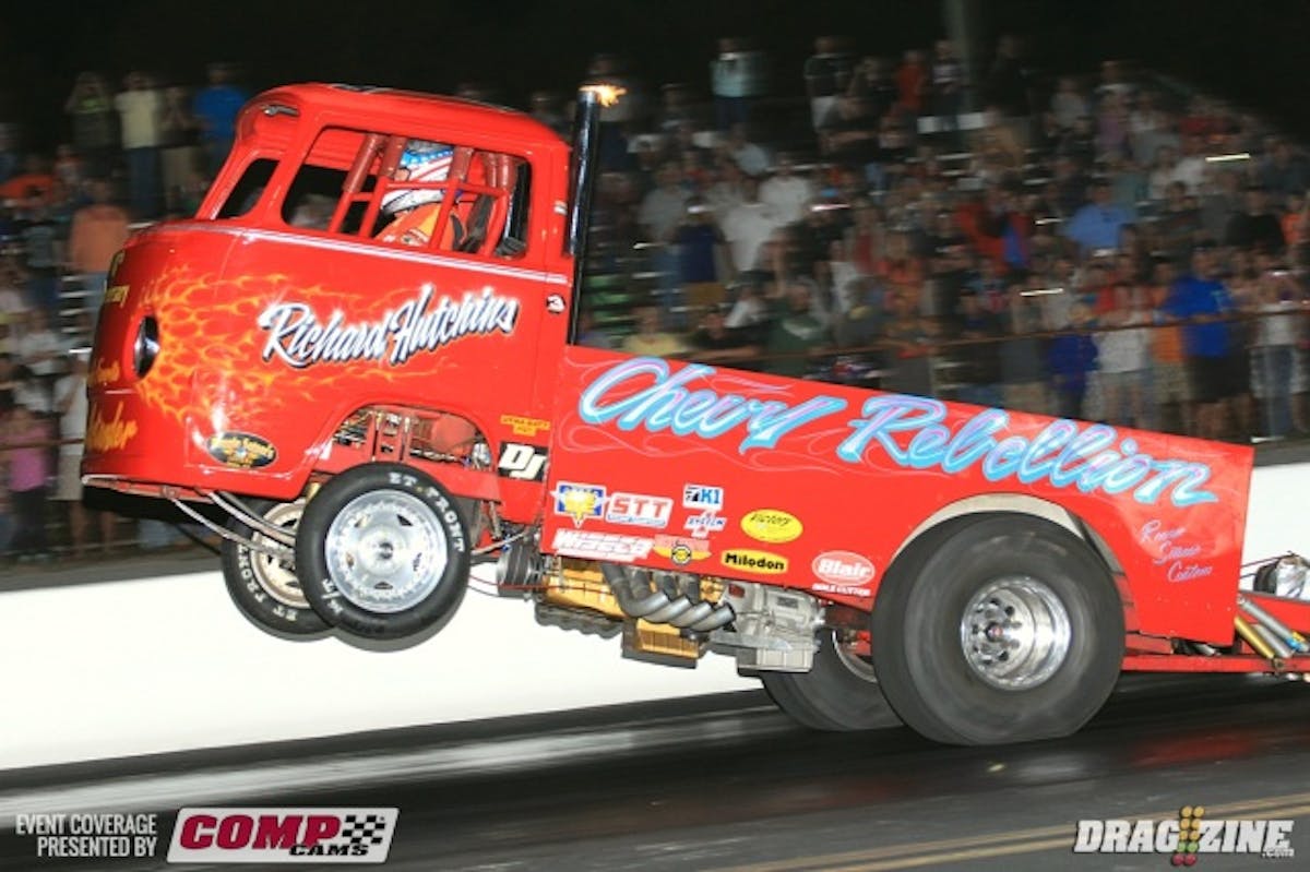 Richard Hutchins brought the Chevy Rebellion wheel stander putting up a 9.72 at 136.