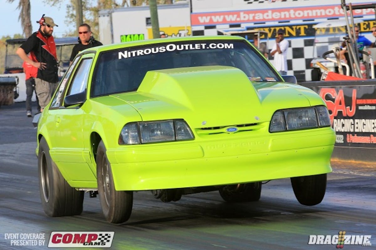 We mentioned Bill Gregan's testing results earlier on the new MT 26x8.5 radial tire. This run resulted in a 5.20 at 133 MPH.