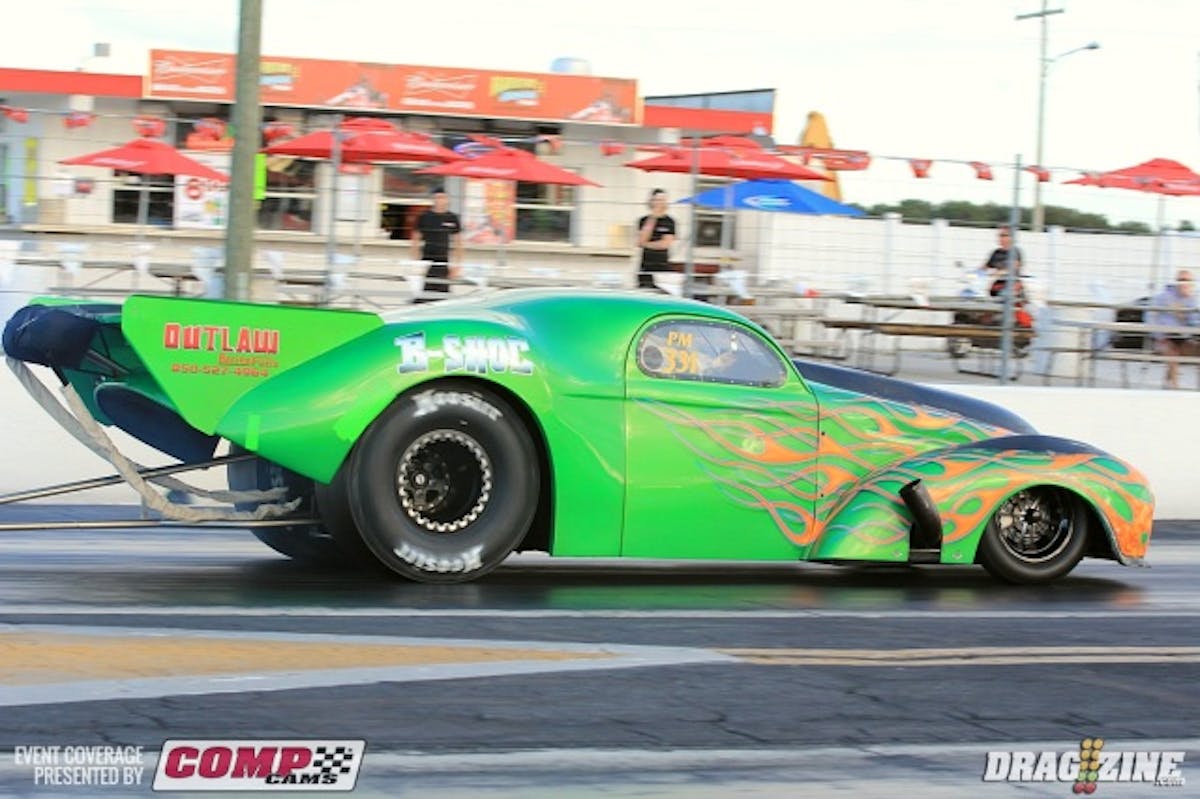 Josh Peel has his twin turbo Willy's out for some Outlaw Pro Mod action this weekend. He carded a 4.07 at 184 on this run.