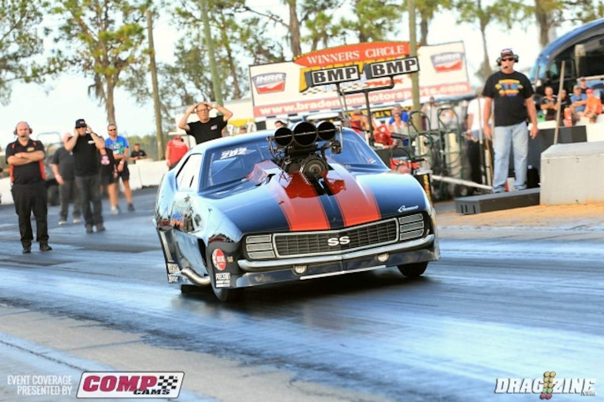 Todd Tutterow made a move to the right at the hit in the Galot Motorsports 68 Camaro.