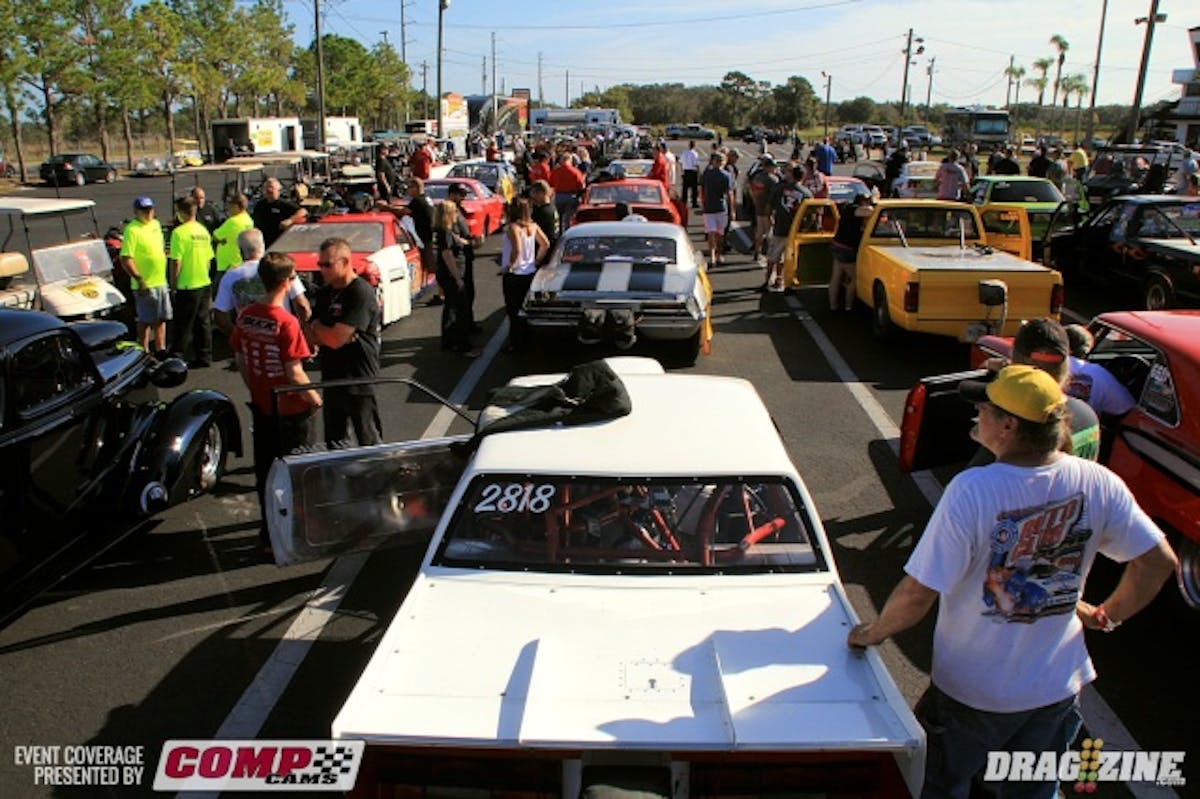 A view from the staging lanes prior to round one qualifying this morning just behind Al Dita's OL 632 Celebrity.