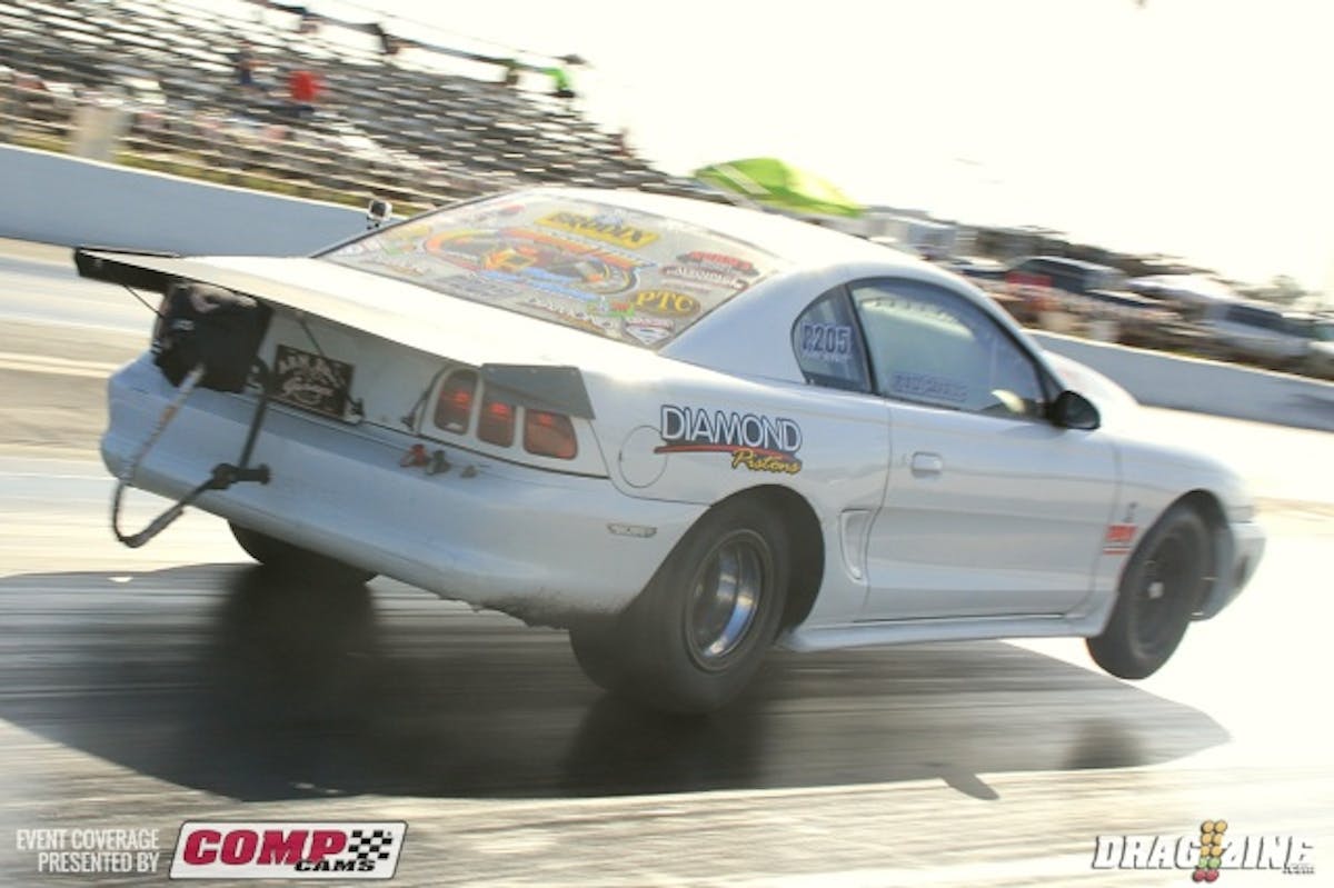 Troy Pirez Jr. did some upgrades to his car since the ODRC here in October replacing his old Pontiac cylinder heads with some Trick Flow castings from PKRE (Paul Klyczek Racing Engines) He ran a 5 flat in testing last night, a personal best with the car. Other companies involved with his program include Fast Forward Race Engines, Induction Solutions and Diamond Pistons came on board with piston sponsorship and his own Innovative Racecraft. he sits in fourth with a 5.12 at 138.