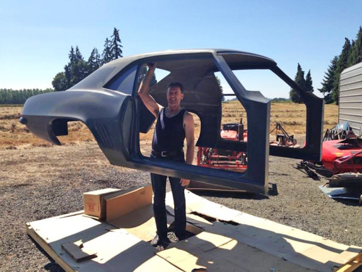 A lightweight carbon fiber body, built on stock '69 Camaro dimensions and weighing just 54 pounds, was sourced from noted body maker Joe Van Overbeek during the rebuild.