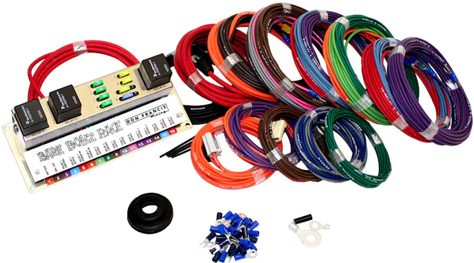 The Bare Bonz is supplied with a range of amperage-specific wiring that's marked
