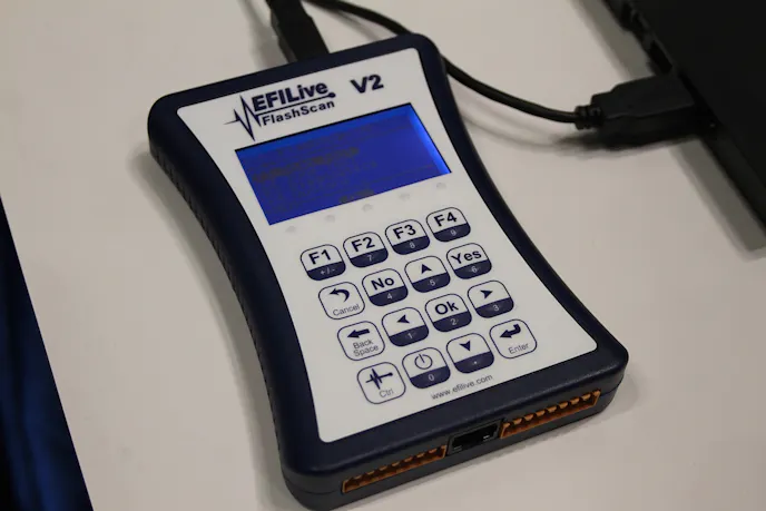 In addition to ports for the OBDII connection and USB,