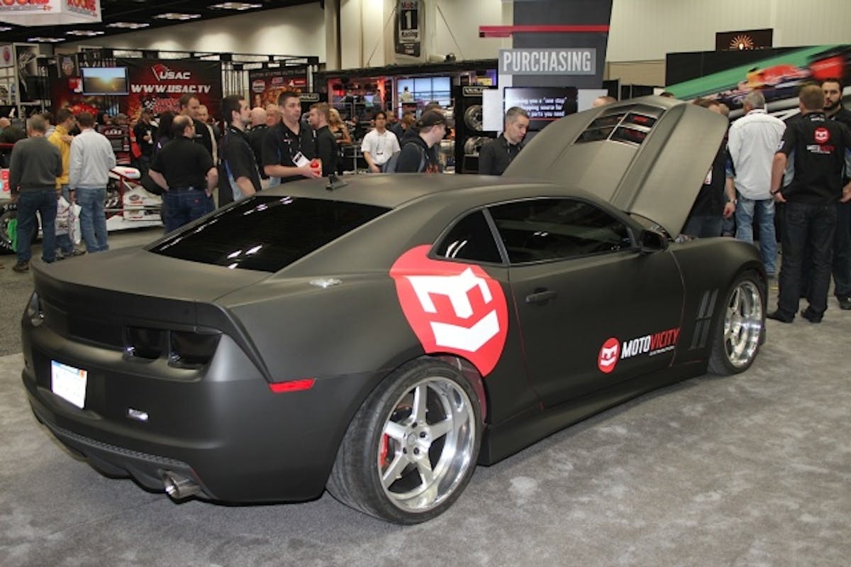 Matte black was also a popular theme for Camaros this year at PRI...