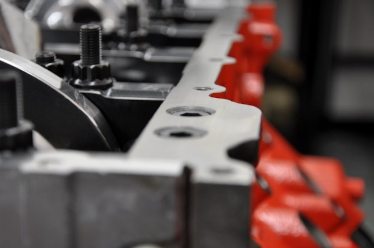 “Since we are using the remote tank and dry sump, we're eliminating the circuit where the oil would run through the factory oil filter feed and any potential restrictions that can occur here,” notes Neelen.