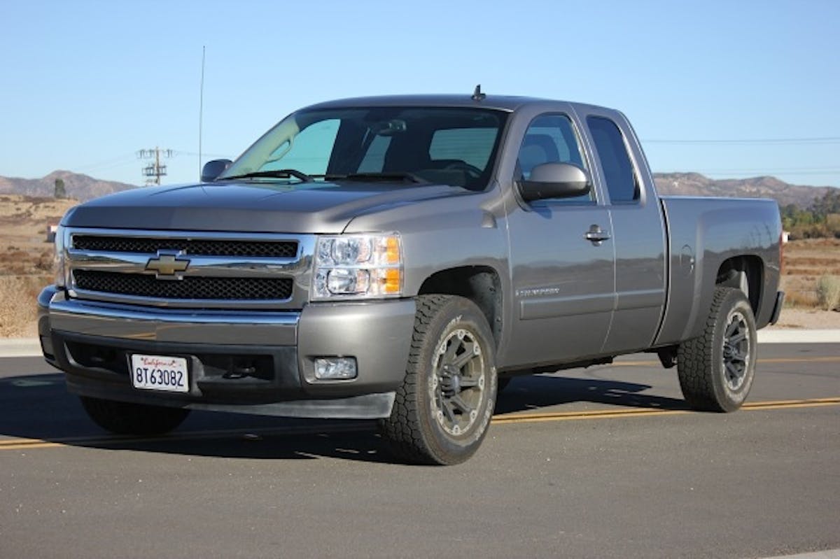 Stock, our 2008 Silverado sits rather low in the front. This is soon about to change.