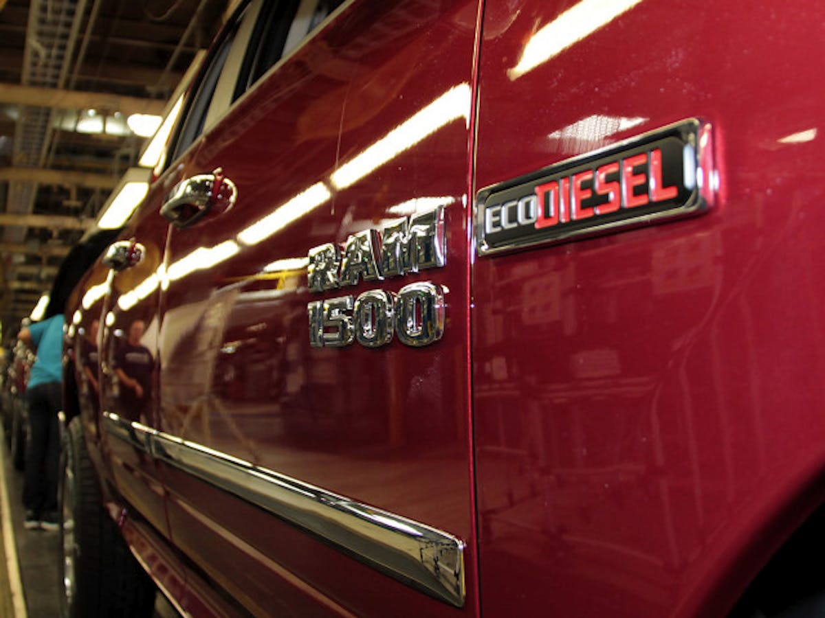 Ram 1500 EcoDiesel coming off the line at Warren Truck Assembly