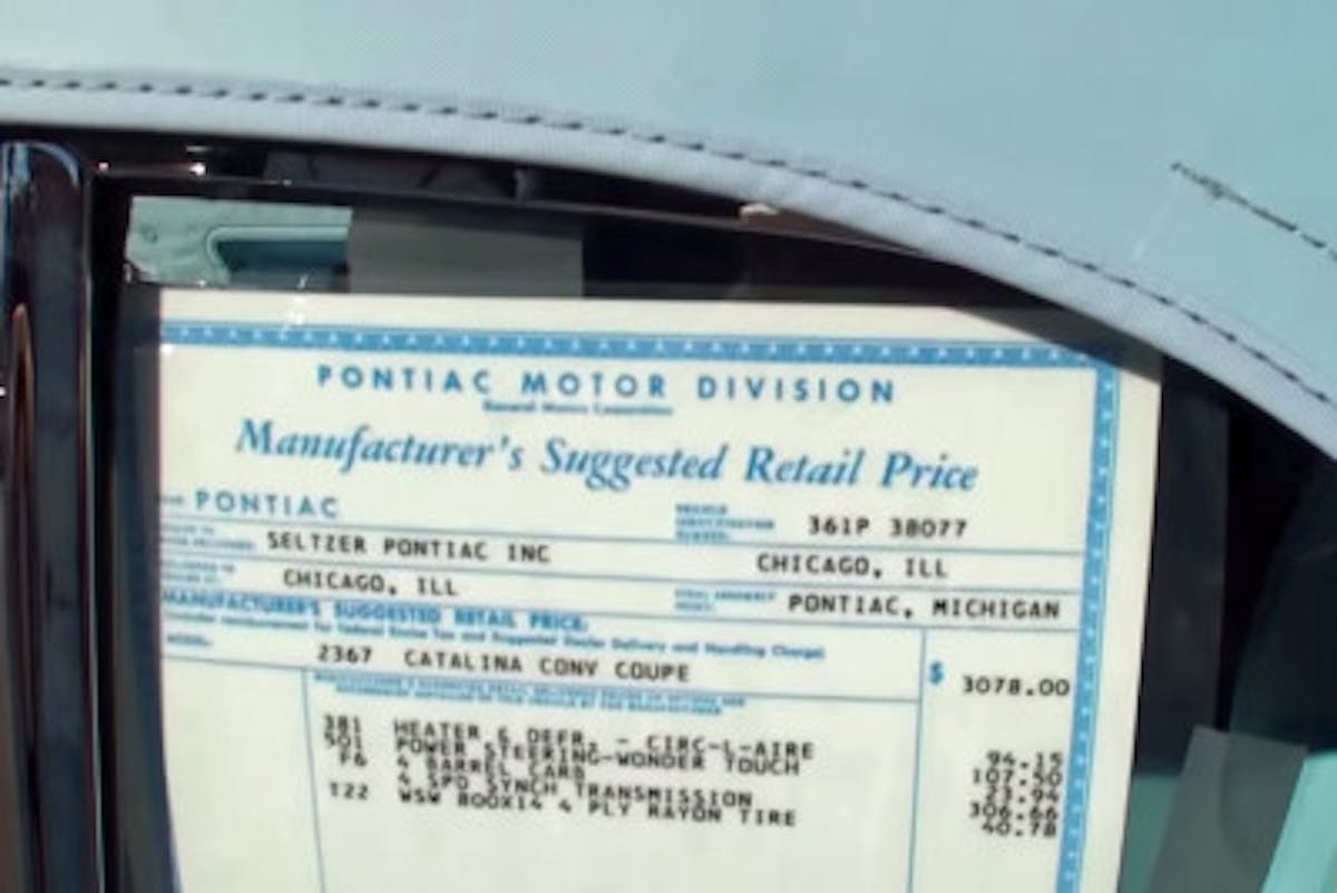 Through research done by the Pontiac Historical Society, Crosby was able to learn that his Catalina is a 1-of-1 car.