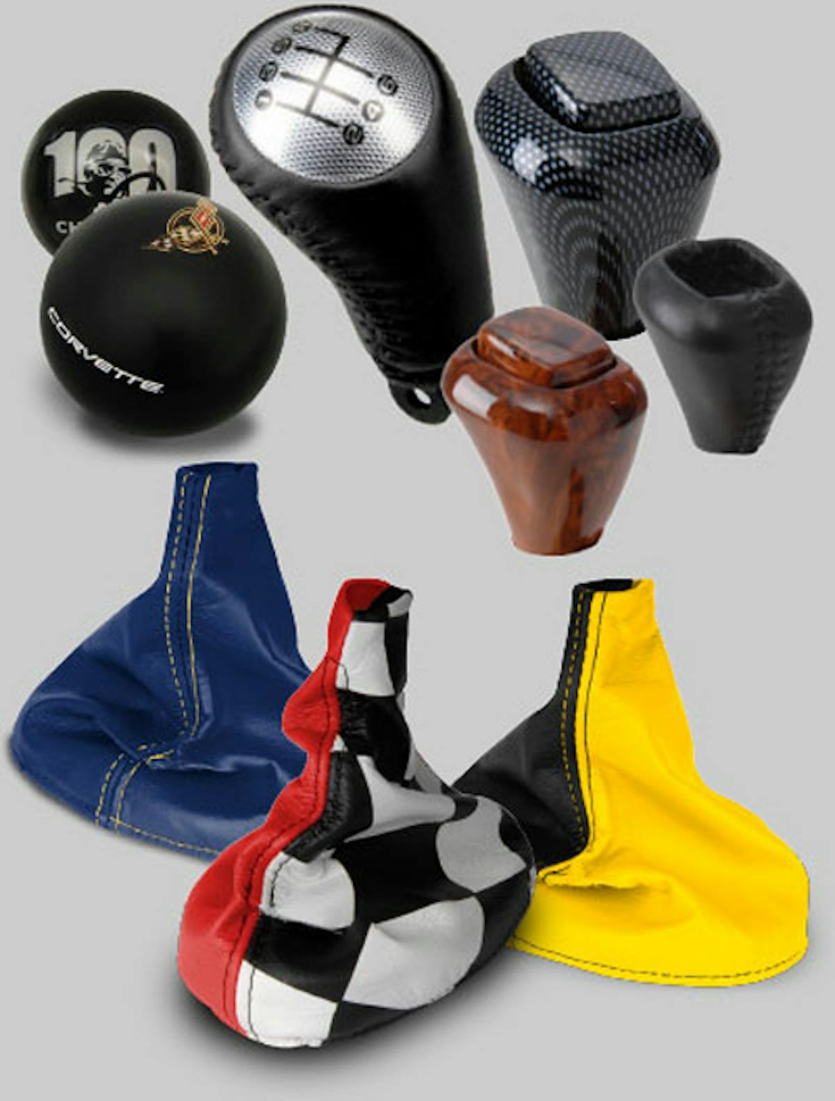 Shift knobs and boots give a touch of personality to any Corvette interior.