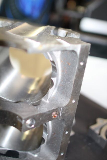 The bottoms of the cylinder bores come pre-notched for big stroke applications - 4.XXX-inch is a breeze with this block.