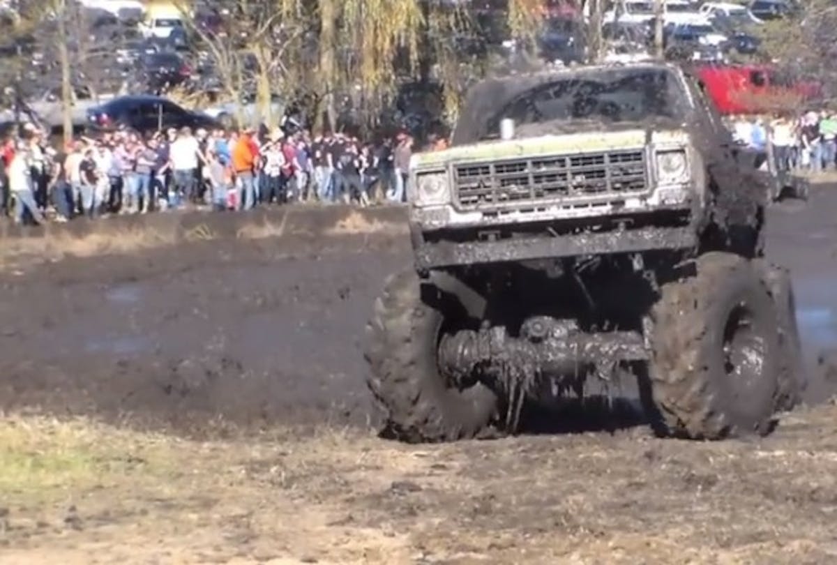 The heavy Chevy seems to be in the minority - it makes it out of the gumbo under its own power!