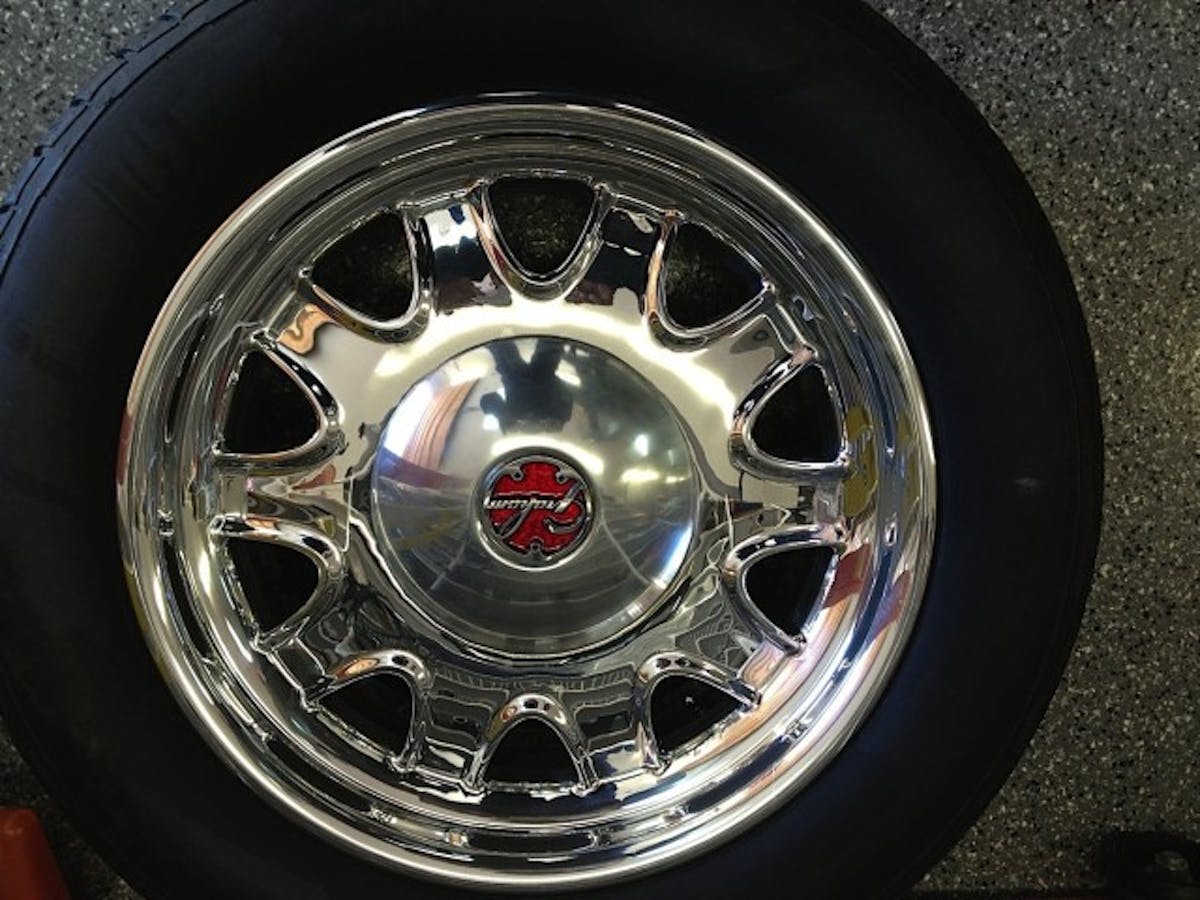 Raczuk hand-made his own custom hubcaps with a refashioned Graham logo.