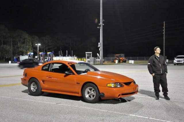 "I wanted to keep it a simple non-metallic since I had minimal painting experience," Putnam says about his choice of Competition orange for the car.