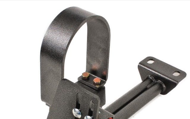 The BMR torque arms can be purchased with a NHRA-spec driveshaft loop, or one can be added later.