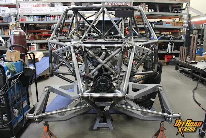 Camburg's own race truck sits ready for a final race prep.