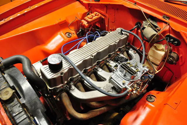 The Hemi Six at home in Taylor's wagon.